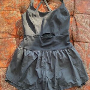 Free People Black Athletic Skort-Style Shorts